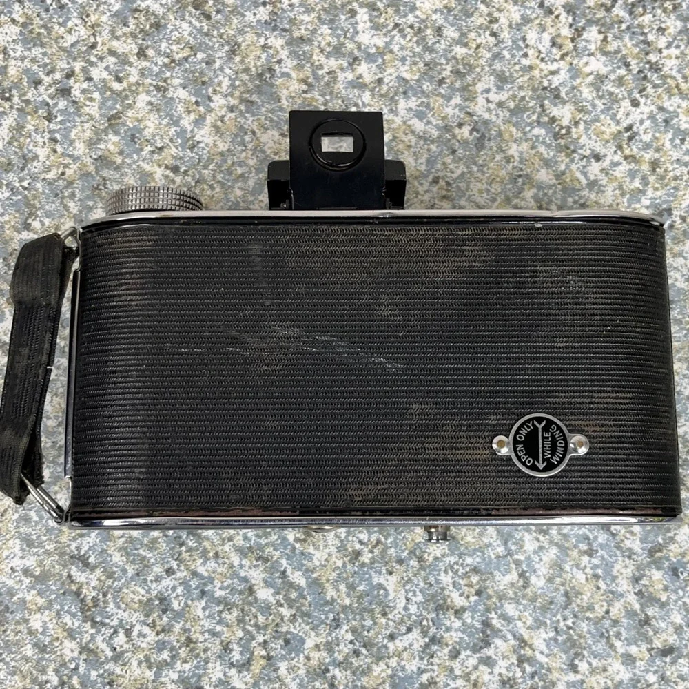 Agfa Ansco Viking Folding Camera Black Anastigmat f/6.3 Lens Vintage Display